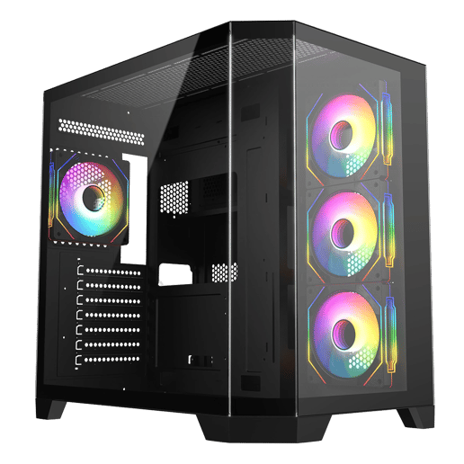 CiT DS360 Mid Tower Gaming Case - Black 