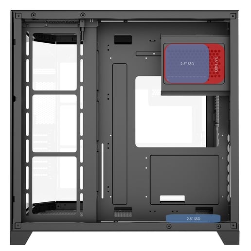 CiT DS360 Mid Tower Gaming Case - Black 