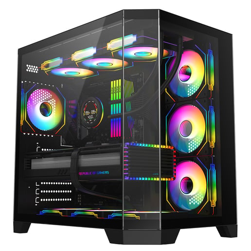 CiT DS360 Mid Tower Gaming Case - Black 