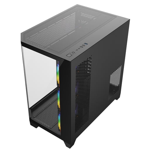 CiT DS360 Mid Tower Gaming Case - Black 