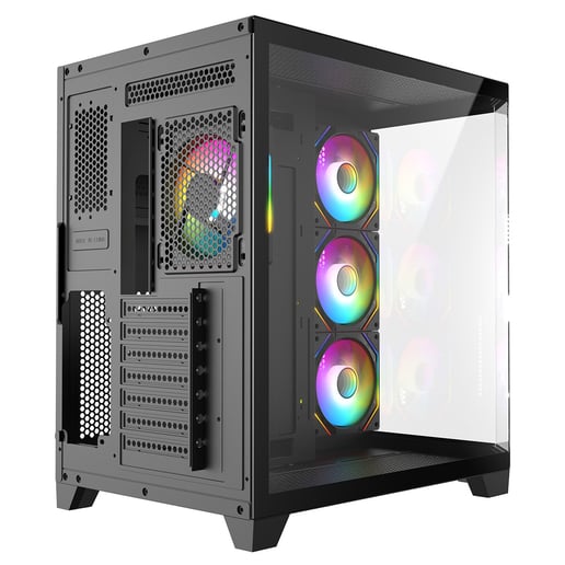 CiT DS360 Mid Tower Gaming Case - Black 