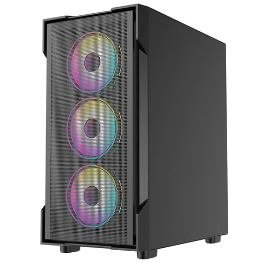 CiT CSCITTORNADOMESHBLK Micro Tower Gaming Case - Black 