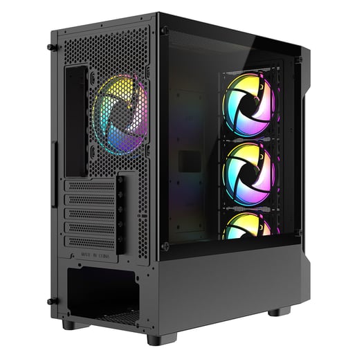 CiT CSCITTORNADOMESHBLK Micro Tower Gaming Case - Black 