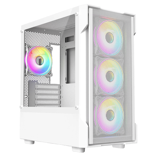 CiT CIT-TORNADOMSH-WHT Micro Tower Gaming Case - White 