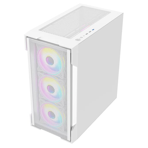 CiT CIT-TORNADOMSH-WHT Micro Tower Gaming Case - White 