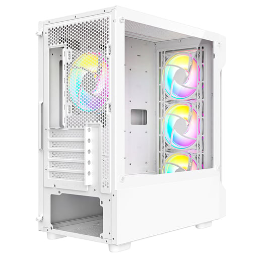 CiT CIT-TORNADOMSH-WHT Micro Tower Gaming Case - White 