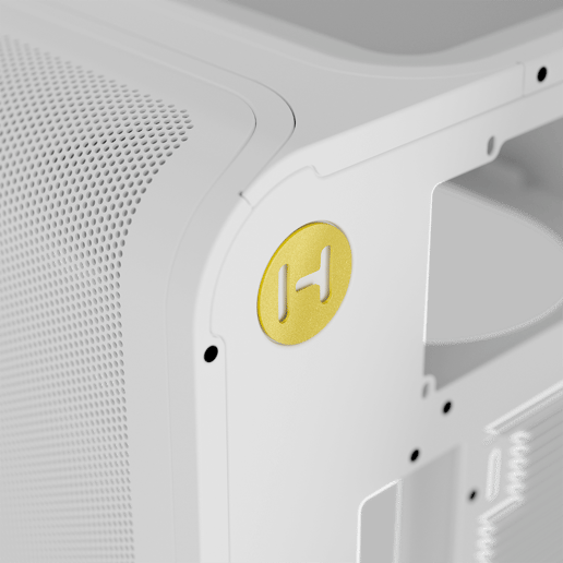HYTE X50 Snow White Mid Tower Gaming Case - White 