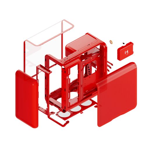 HYTE X50 Wild Cherry Mid Tower Gaming Case - Cherry 