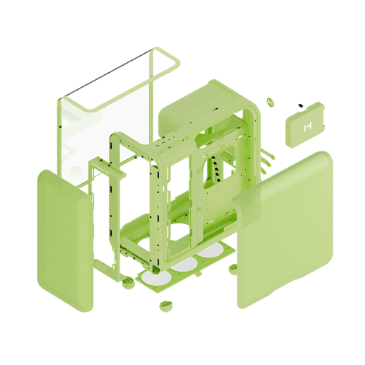 HYTE X50 Matcha Milk Mid Tower Gaming Case - Green 