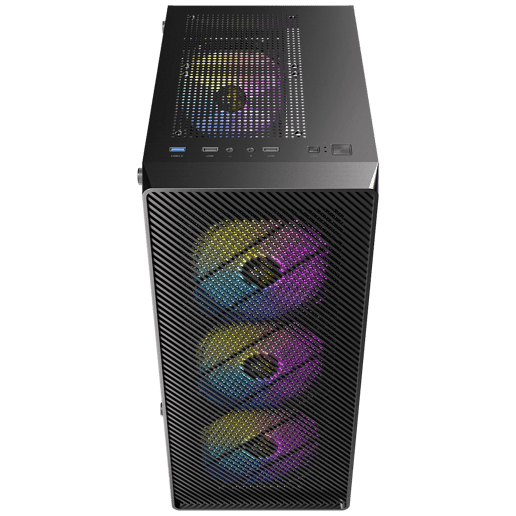 Antec Antec AX26 RGB Elite Mid-Tower Gaming PC Case - Pr Mid Tower Case - Black 