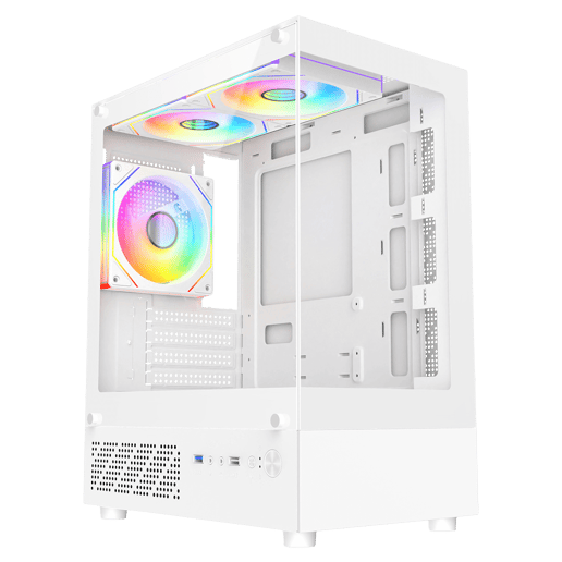 CiT CELCIUS EWT Micro Tower Gaming Case - White 
