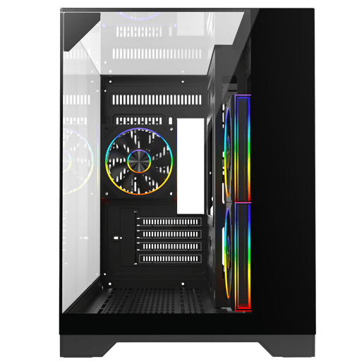 Powercool PC-ATOM-BLK Micro Tower Gaming Case - Black 