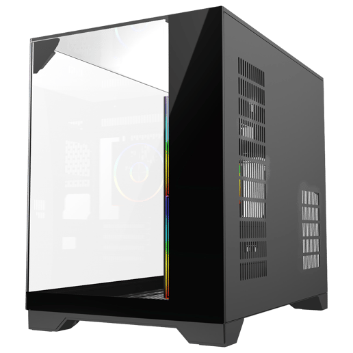 Powercool PC-ATOM-BLK Micro Tower Gaming Case - Black 