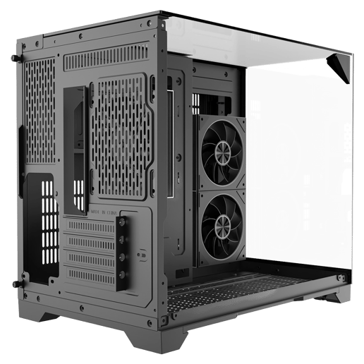 Powercool PC-ATOM-BLK Micro Tower Gaming Case - Black 