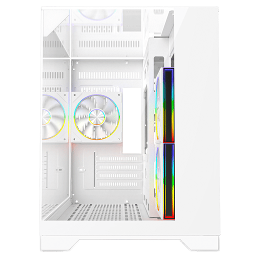 Powercool Atom White Micro Tower Gaming Case - White 