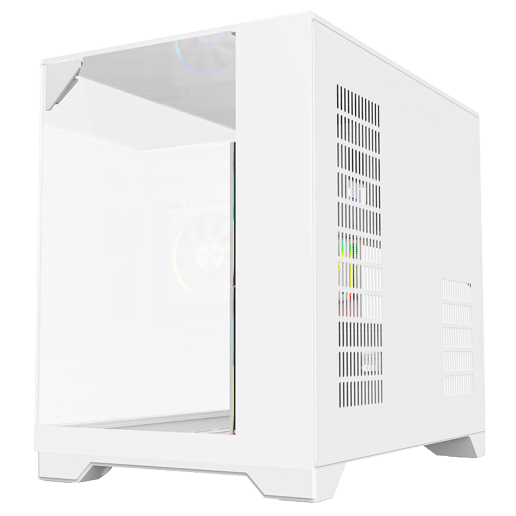 Powercool Atom White Micro Tower Gaming Case - White 