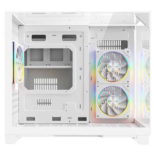 Powercool Atom White Micro Tower Gaming Case - White 