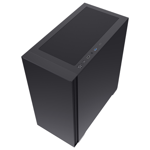 Powercool Silent Mid Tower Case - Black 