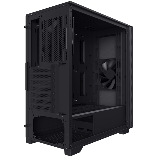 Powercool Silent Mid Tower Case - Black 
