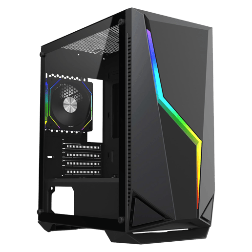 CiT Volt Micro Tower Gaming Case - Black 
