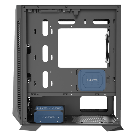 CiT Volt Micro Tower Gaming Case - Black 