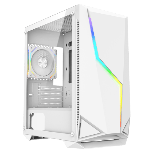CiT Volt Micro Tower Gaming Case - White 