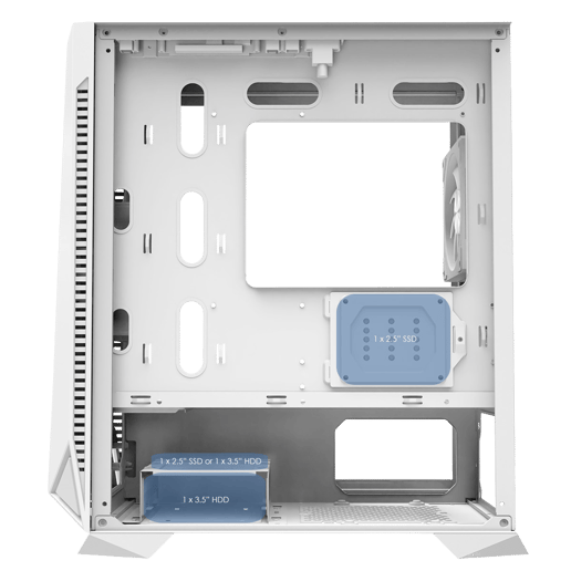CiT Volt Micro Tower Gaming Case - White 