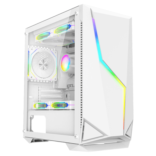 CiT Volt Micro Tower Gaming Case - White 