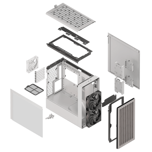 HAVN BF 360 Flow Premium Mid Tower Case - White 