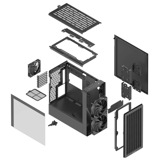 HAVN BF 360 Flow Premium Mid Tower Case - Black 