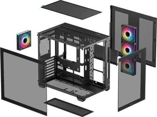 DeepCool CG530 4F Mid Tower Gaming Case - Black 
