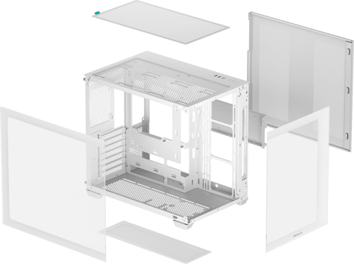 DeepCool CB530 WH Mid Tower Case - White 