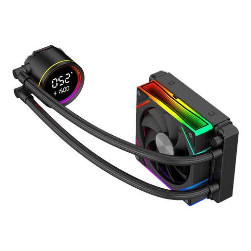  CiT Pro Glacier Watercooler 120mm Black With Temp Display