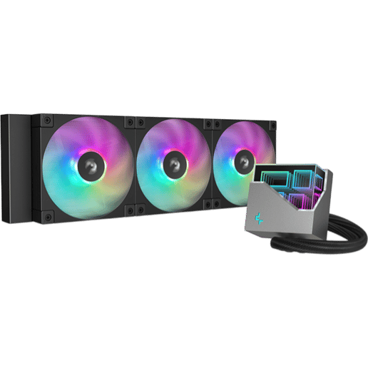 DeepCool LT360 ARGB 360mm Liquid CPU Cooler in Black