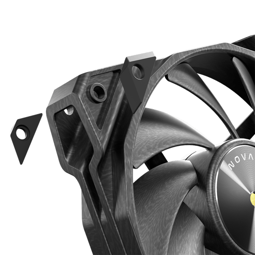 Antec Nova 120 PWM 120mm Fan 3-Pack - Black
