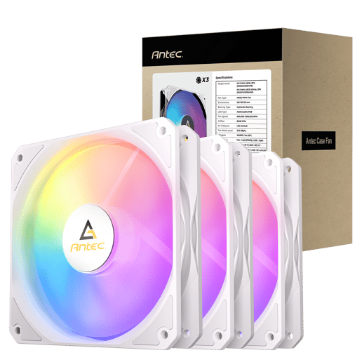 Antec P12 ARGB PWM 120mm White - Triple Pack