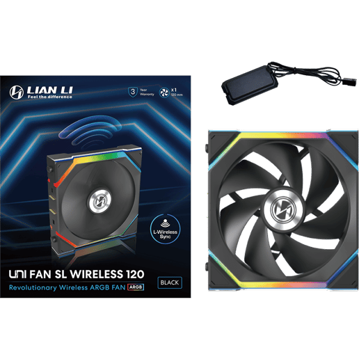 Lian Li UNI FAN SL Wireless ARGB PWM 120mm Black