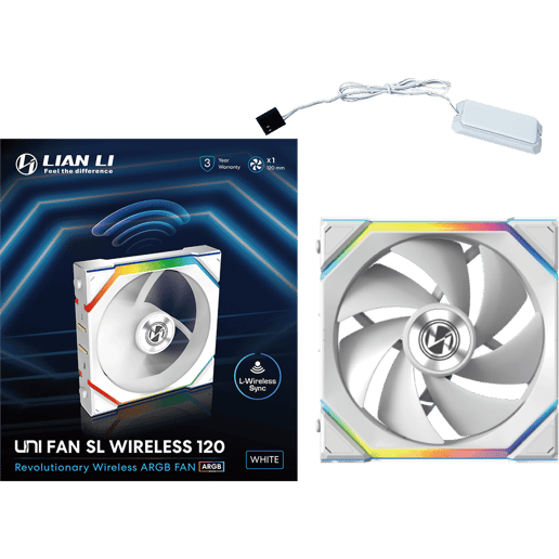 Lian Li UNI FAN SL Wireless ARGB PWM 120mm White