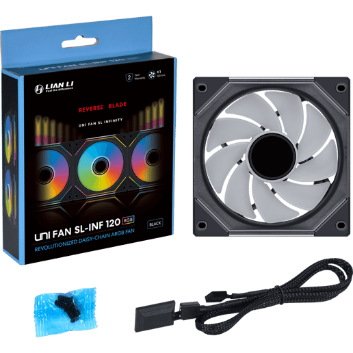 Lian Li UNI SL120 INF Reverse Wireless RGB 120mm Black Fan