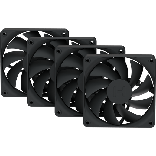 HYTE FA12 120 mm PWM PC Case Fans 4 Pack Pitch Black