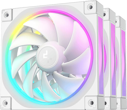 DeepCool FL12 WH-3 IN 1 120mm PWM Triple Fan Pack in White