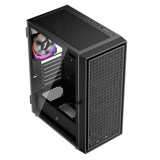 1st Player Go6 RGB Mid Tower Gaming Case - Black 