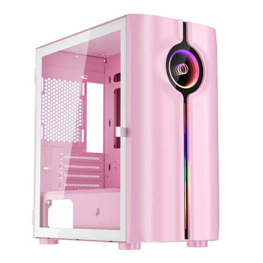 1st Player IS3 Mid Tower Gaming Case - Pink 