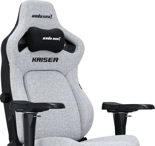 AndaSeat Kaiser 4 Premium Large Gaming Chair in Grey Fabric
