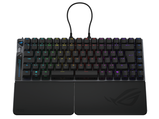 ASUS ROG Falcata 75pc Split Gaming Keyboard in Black with ROG HFX V2 Magnetic Switches
