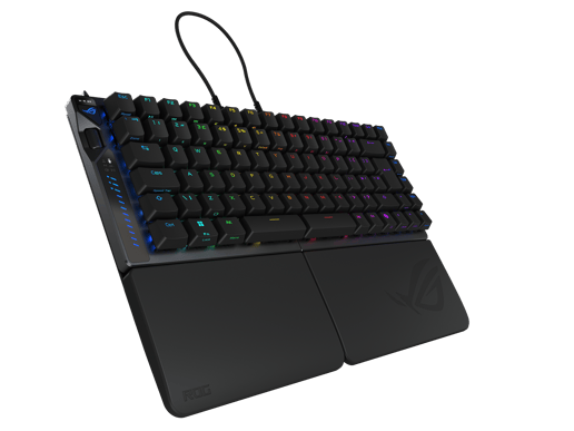ASUS ROG Falcata 75pc Split Gaming Keyboard in Black with ROG HFX V2 Magnetic Switches