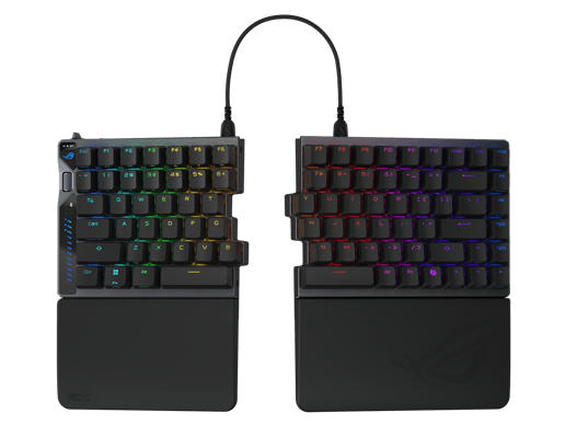 ASUS ROG Falcata 75pc Split Gaming Keyboard in Black with ROG HFX V2 Magnetic Switches