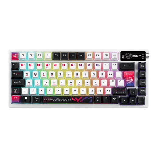 ASUS ROG Azoth X 75pc Mechanical Gaming Keyboard in White with ROG NX Snow V2 Switches