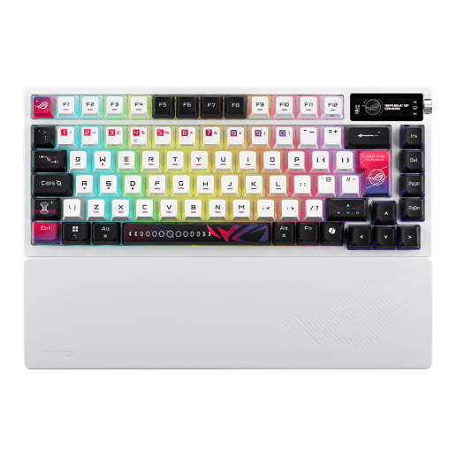 ASUS ROG Azoth X 75pc Mechanical Gaming Keyboard in White with ROG NX Snow V2 Switches