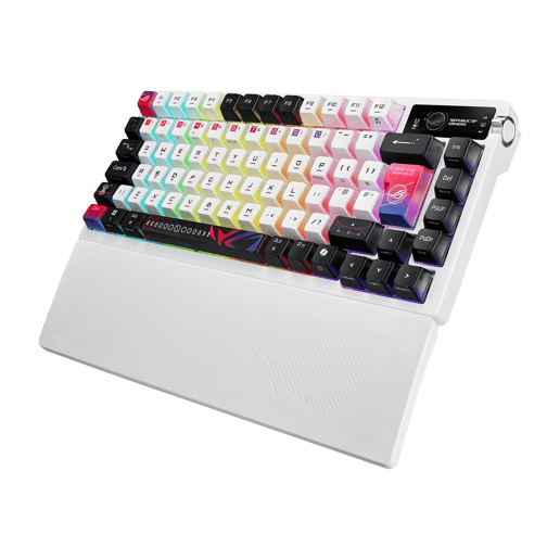 ASUS ROG Azoth X 75pc Mechanical Gaming Keyboard in White with ROG NX Snow V2 Switches